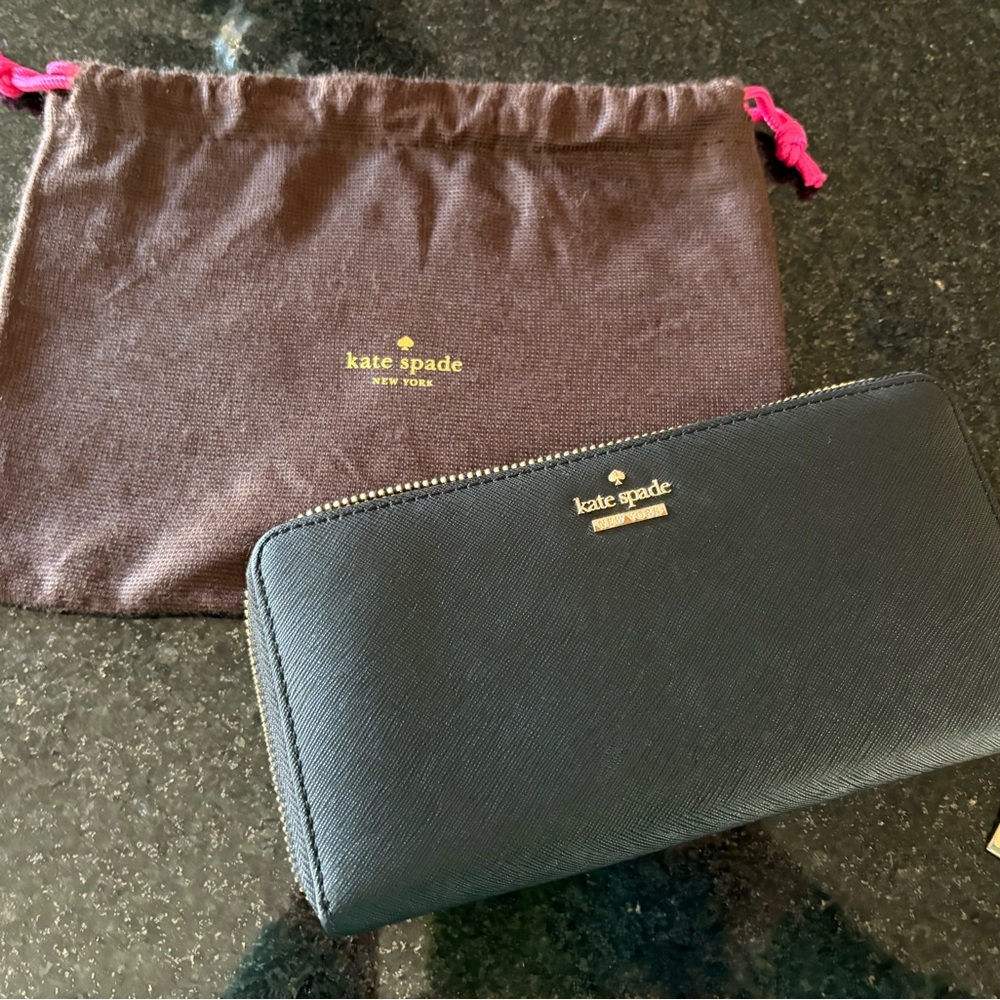Kate Spade Black Zip-Around Wallet
